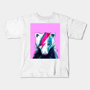 Pop Art Bowie Badger 3 Kids T-Shirt